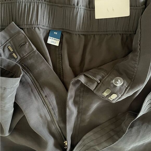 Old Navy bluish gray high rise flowy belted pants Sz 4X NEW - Picture 10 of 10